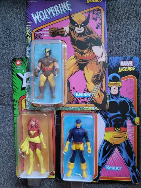 marvel Retro universe 3.75 action figures Xmen 97 Wolverine Phoenix Cyclops