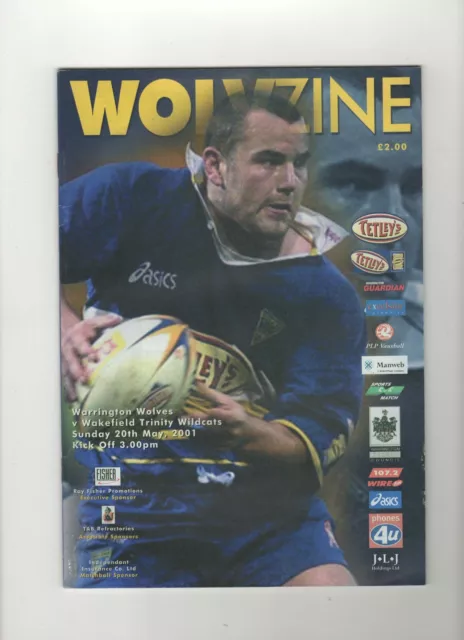 WARRINGTON WOLVES v WAKEFIELD TRINITY WILDCATS June 2001 Rugby Super League