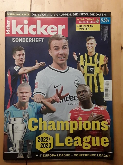Kicker Sonderheft Champions League 2022 23 KICKER SONDERHEFT CHAMPIONS League 2022/2023 EUR 1,00 - PicClick DE