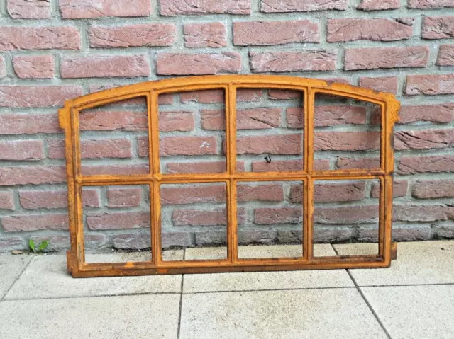 Stallfenster Fenster Antik 81cm Eisen Gusseisen Garten Rost Deko Neu Mauer