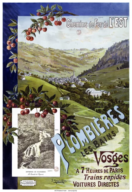 Affiche chemin de fer Est - Ploobières-les-Bains