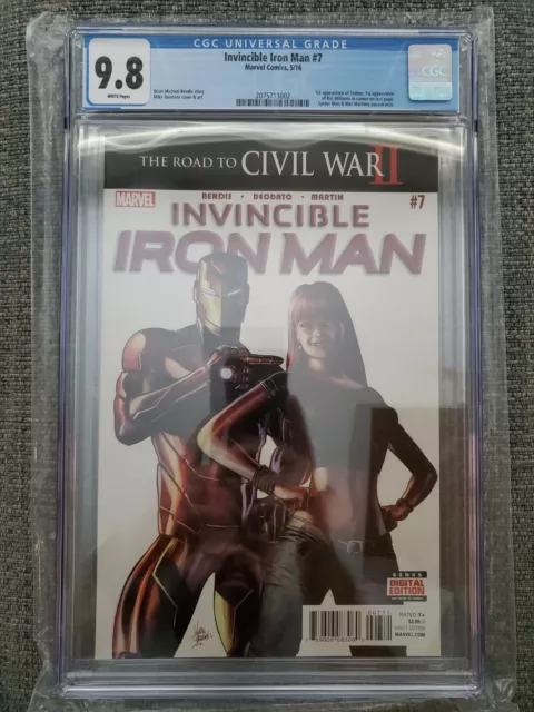 Invincible Iron Man #7 First Print CGC 9.8 1st Appearance of Riri Williams