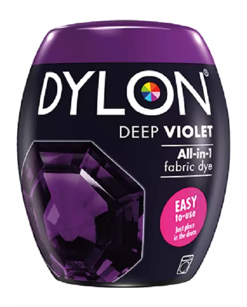 Dylon Deep Violett 30 Maschine Stoff Farbe Schoten Permanent Textil Tuch 350g