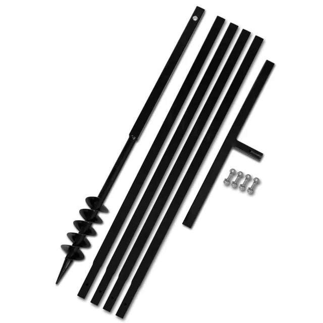Erdbohrer mit Griff 80 mm VerlÃ¤ngerungsrohr 5 m