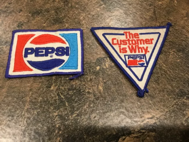 Vintage Pepsi Embroidered Soda Patches  (2)