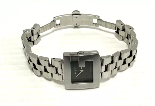 Gucci 3600L  G-Face Square 23mm Stainless Steel Black Dial Women's Quartz Watch