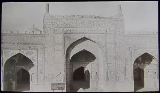 Glass Magic Lantern Slide INDIA NO27 JAMA MUSJID C1910 PHOTO
