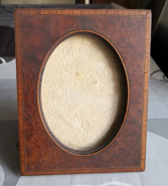 ANCIEN Petit CADRE PORTE PHOTO en BOIS avec MARQUETERIE ART DECO - ANTIQUE FRAME