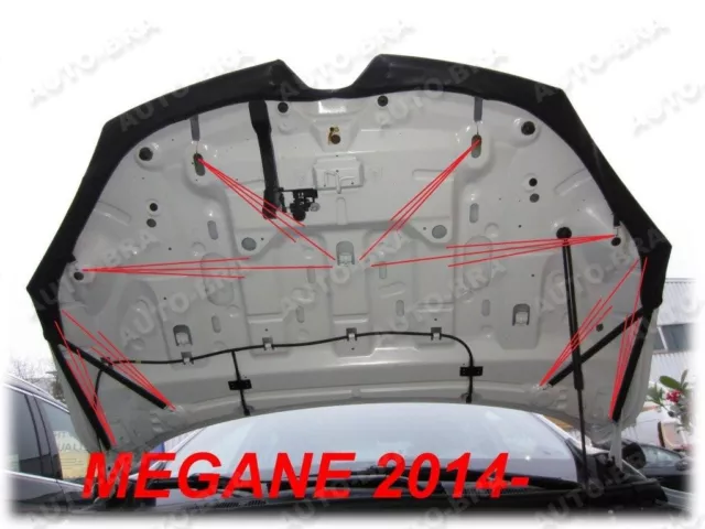 Bonnet BRA für Renault Megane III Bj. 2014 - 2016 Steinschlagschutz Haubenbra 3