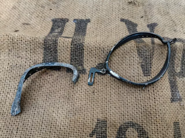 WW2 ORIGINAL GERMAN MOTORCYCLE GOGGLES RELIC of 14. Pz. Div. from KURLAND