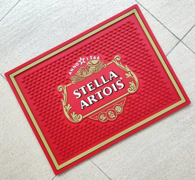 Free Ship Red STELLA ARTOIS Rubber bar mat drip mat spill mat bar runner coaster