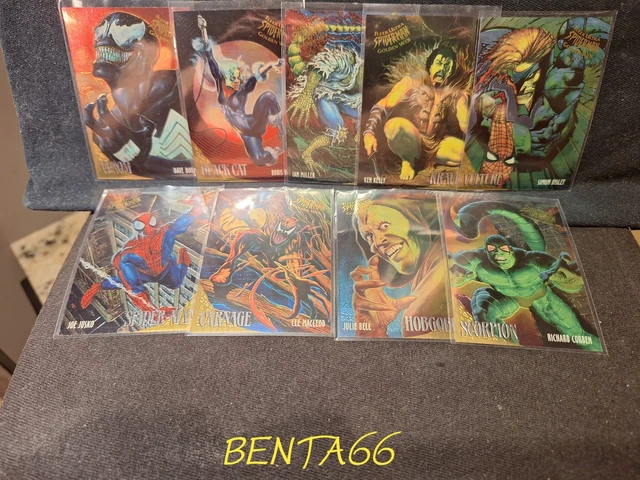 Nice 1995 Fleer Ultra Spider Man Lizard Golden Web #5 Of 9