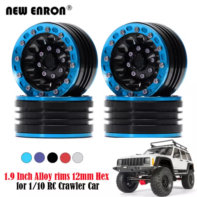 Beadlock 1.9 Wheel Rims For RC Car 1/10 Rock Crawler TF2 TRX4 Tamiya Axial SCX10