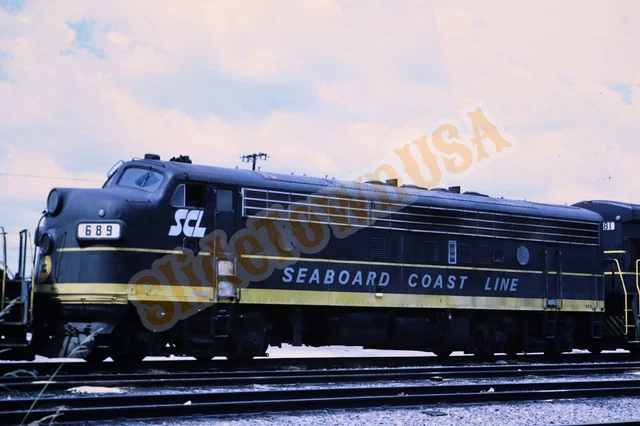 Vtg 1971 Train Slide 689 SCL Seaboard Coast Line Railroad X3M065