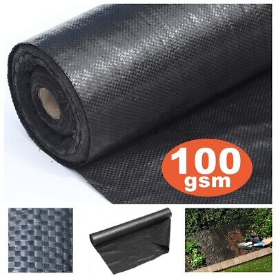 Heavy Duty Weed Control Fabric Membrace Ground Cover Garden Landscape Mat 100GSM