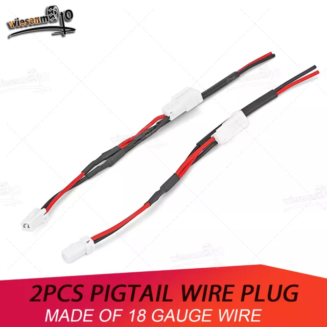 2PCS 18Ga Pulse Power Port Pigtail Plug Wiring Fit Can-Am Maverick X3 Defender