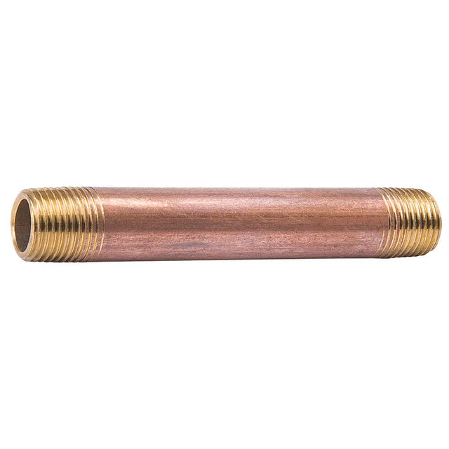 GRAINGER APPROVED 460-035GR Nipple,Red Brass,1/8 x 3 1/2 In,Threaded