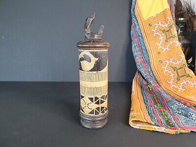 Old Timor Bamboo Beetle Nut Container …beautiful collection and display piece