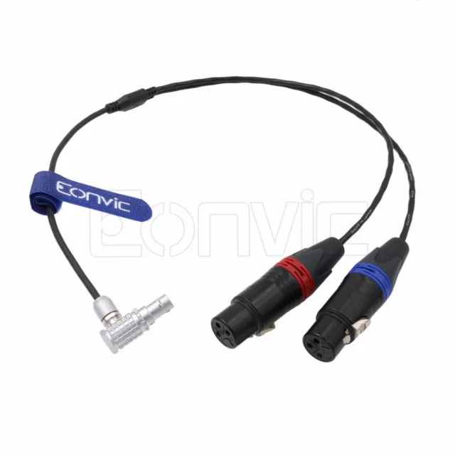 Balanced Audio Cable Right Angle 6 Pin to XLR 3 Pin for Alexa Mini LF Camera