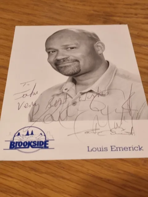 LOUIS EMERICK *Mick Johnson* BROOKSIDE PRE/HAND-SIGNED FAN CAST PHOTO CARD