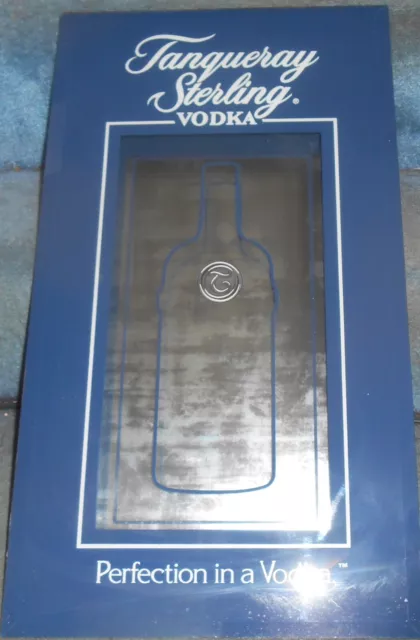 Vintage Liquor Bar 25" X 14" Tanqueray Sterling Vodka Mirror Wall Sign