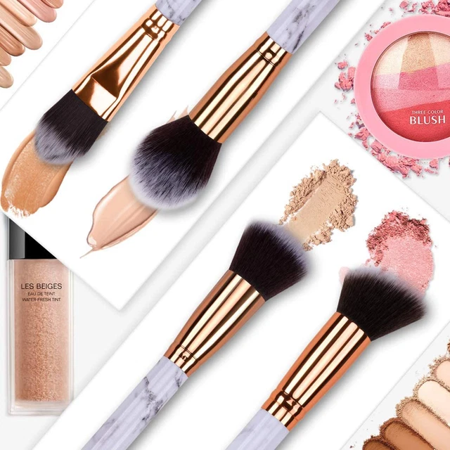 HEYMKGO Pennelli Make up Professionali Set Di 10 Pennelli Trucco Marmorizzazione 4