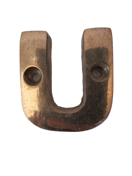 U – BRASS Letters / Letter - HOUSE DOOR Sign - SOLID - Capital Alphabet Letter