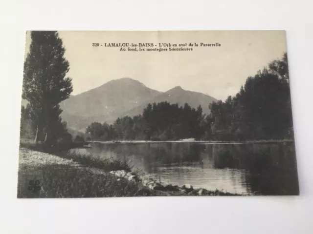 CPA 34 Hérault - Lamalou les Bains - Rivière de l’Orb et les montagnes