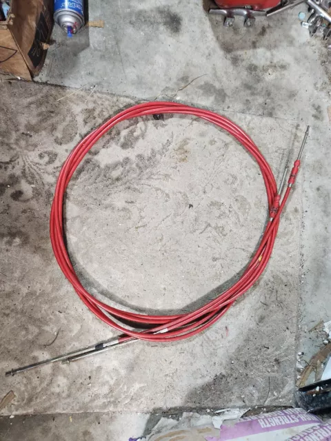 Two D32377-003 168.0 Morse Control Cables 14' pair of cables OMC YAMAHA