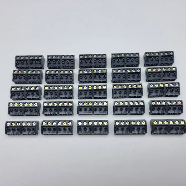 Removable 6-position screw terminal block headers & 0.2" pitch pins - lot of 25
