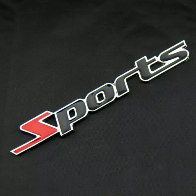 1Piece DIY Sports Emblem Badge Metal Car Sticker Logo 3D Decal Decor Word letter
