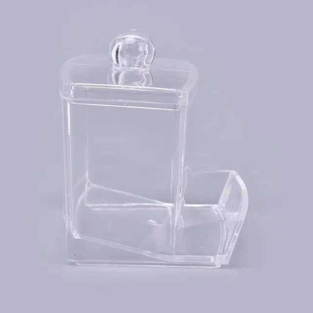 Hot Clear Acrylic Cotton Swab Storage Holder Box Cosmetic Makeup Organizer n-wf 9
