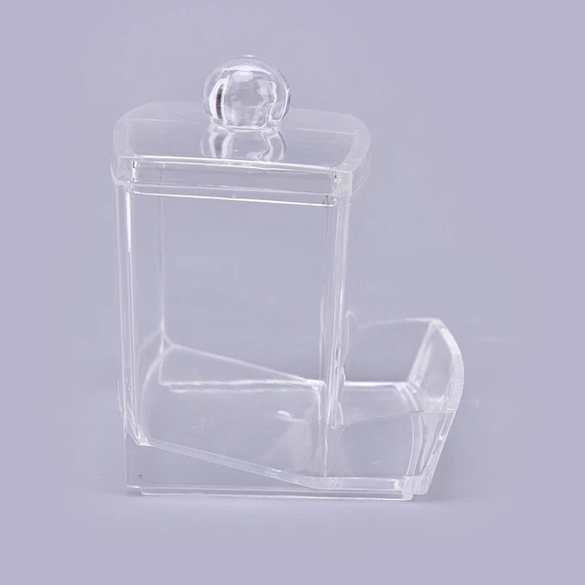 Hot Clear Acrylic Cotton Swab Storage Holder Box Cosmetic Makeup Organizer n#km 9