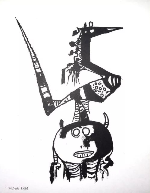 WILFREDO LAM - Litografía original - Sin título (1967)