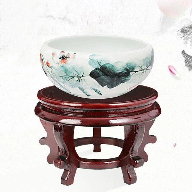 EN BOIS BASE Pivotante Support Pour Plantes D'intérieur Piédestal