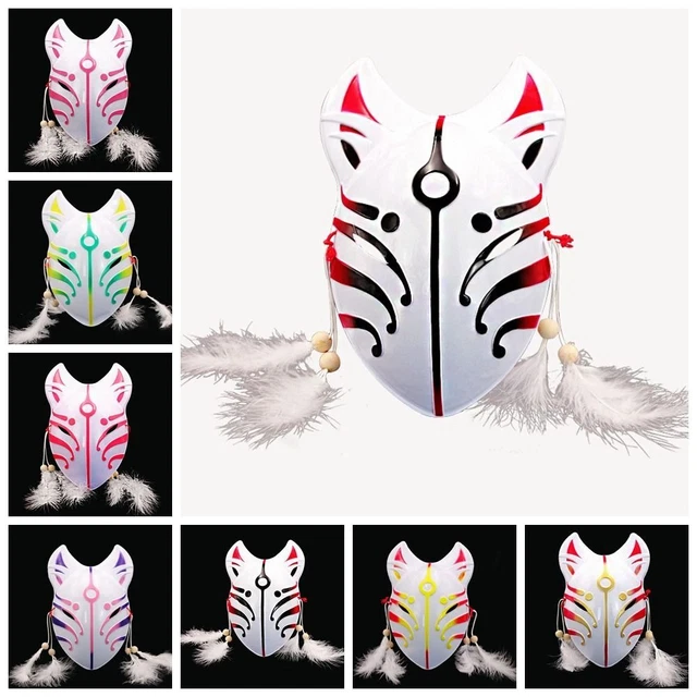FULL FACE FOX Fairy Mask Kabuki Kitsune Face Cover New Cat Mask Party
