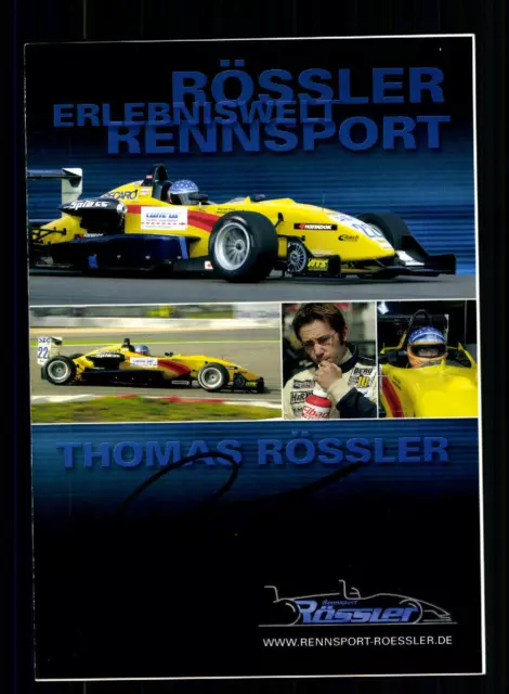 Thomas Rössler Autogrammkarte Original Signiert Motorsport + A 210424