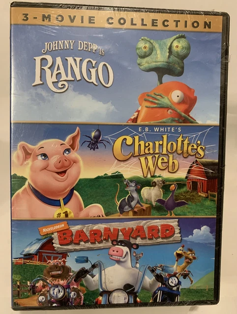 RANGO CHARLOTTE'S WEB Barnyard 3-Movie Collection (DVD) Brand New ...
