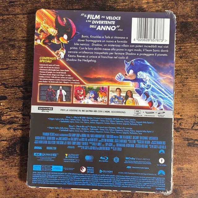 SONIC THE HEDGEHOG 3 4K UHD Blu-ray Steelbook Japanese Audio £121.20 ...