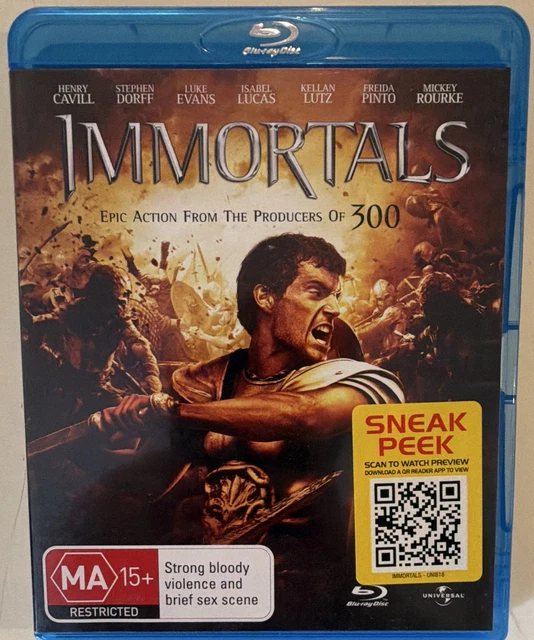 UNIVERSAL IMMORTALS BLU-RAY MA15+ 2011 Henry Cavill Tarsem Singh £3.75 ...