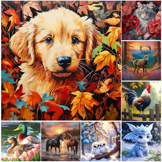 Paint By Numbers Kit On Canvas DIY Oil Art Animal Picture Home Wall Decor