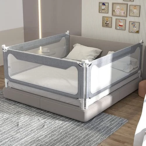 GearKing Bed Rails for Toddlers, Upgrade Baby Bed Rail Guard Height Adjustable