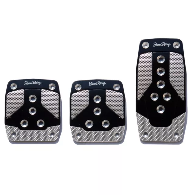 Simoni Racing Off Road Car Sport Accelerator Brake Pedal Covers - Carbon Shade