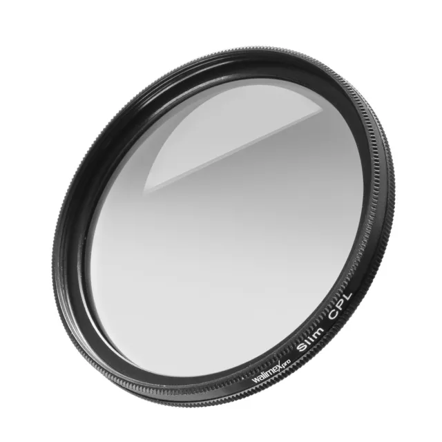 walimex pro Slim Polfilter Zirkular 55 mm, mehrschichtvergütet, Metallfassung