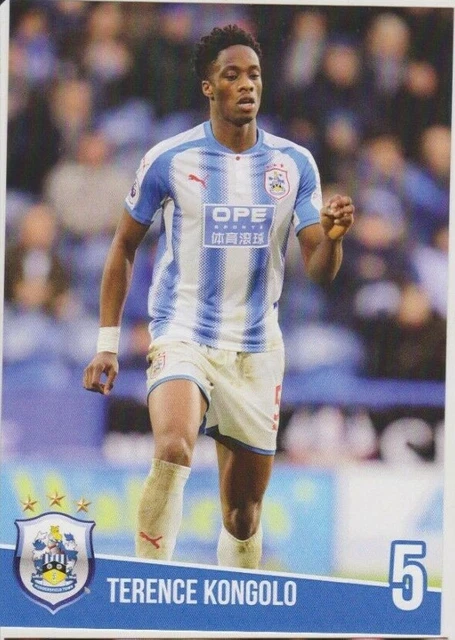 TERENCE KONGOLO HUDDERSFIELD STADT UND HOLLAND 2017-18 OFFIZIELLE SPIELKARTE Nr. 5