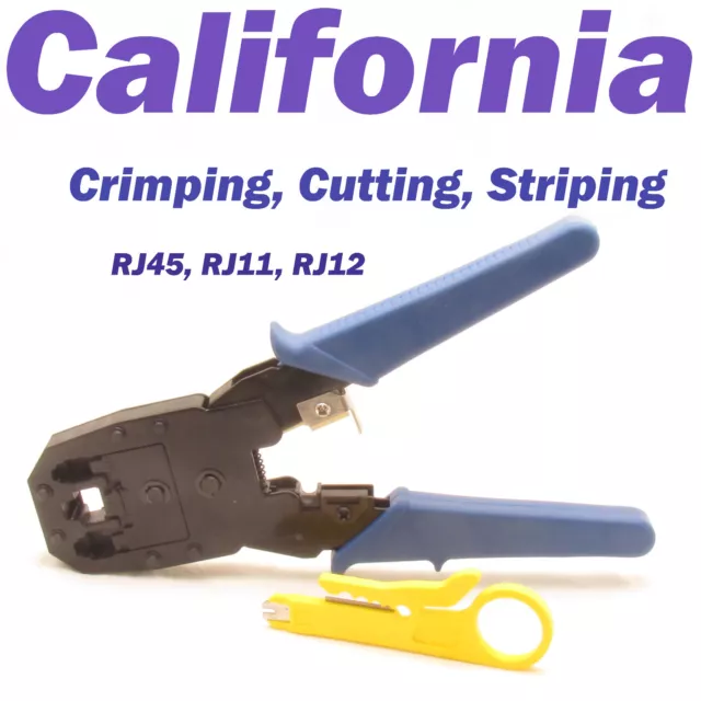 Crimping Tool Cable Stripper Crimper Cutter Punch Down RJ45 CAT5 CAT6 CAT6e CAT7