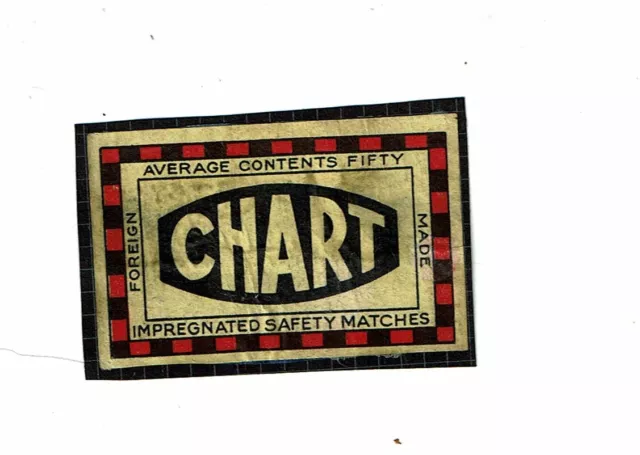 1 Old Foreign Made c 1900s Matchbox label Chart Safety Matches Ac50 size 55x35mm