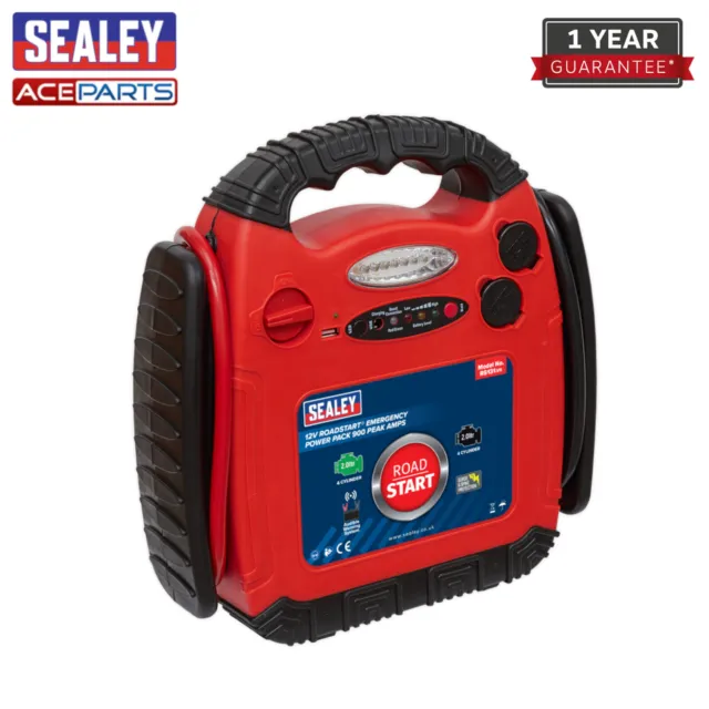 Sealey RS131 RoadStart Emergency Power Pack 12V 900A Car Battery Jump Starter
