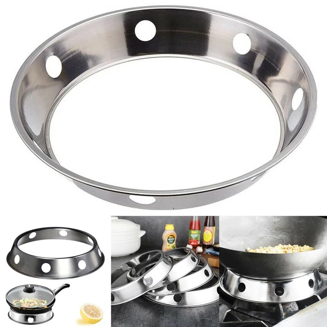 Poêle Soutien Rack Wok Bague Acier Inoxydable Soutien Universel Rond Bas