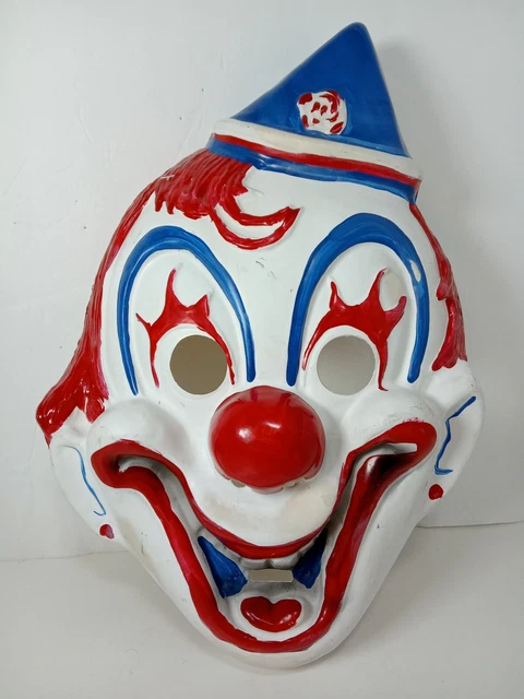 Rigid Plastic Psycho Clown Mask Rob Zombie Style Halloween Young Michael Myers